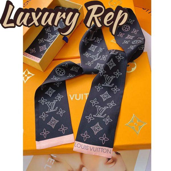 Replica Louis Vuitton Women LV Mahina Flight Mode Classic Bandeau Black Silk Inkjet Monogram 7