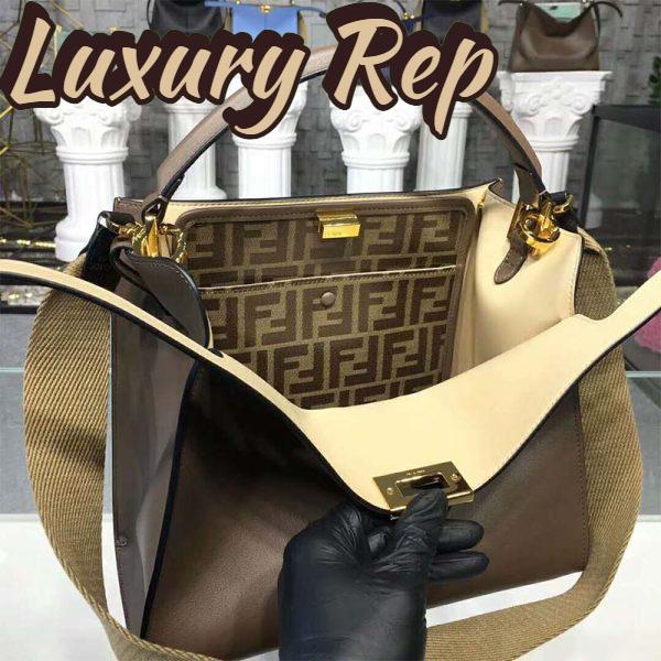 Replica Fendi Women Peekaboo X-Lite Regular Leather Bag 6
