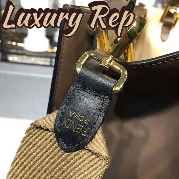 Replica Fendi Women Peekaboo X-Lite Regular Leather Bag 8