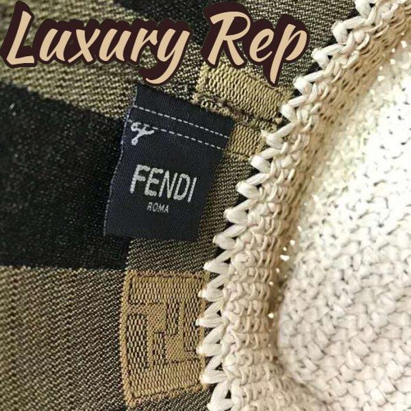 Replica Fendi Women Small Mon Tresor Bucket Brown Fabric Mini-Bag 12