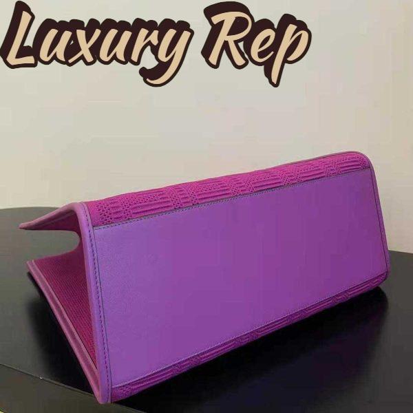 Replica Fendi Women Sunshine Medium FF Fabric Shopper-Purple 6
