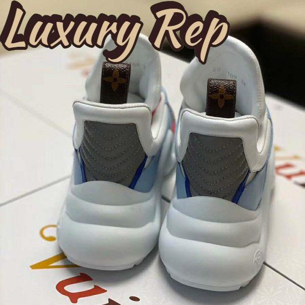 Replica Louis Vuitton LV Women LV Archlight Sneaker in Leather and Technical Fabrics-Blue 7