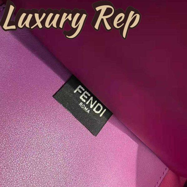 Replica Fendi Women Sunshine Medium FF Fabric Shopper-Purple 10