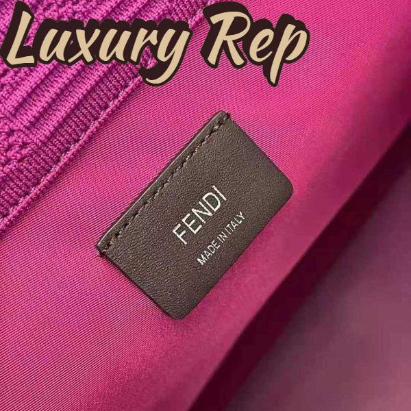 Replica Fendi Women Sunshine Medium FF Fabric Shopper-Purple 11