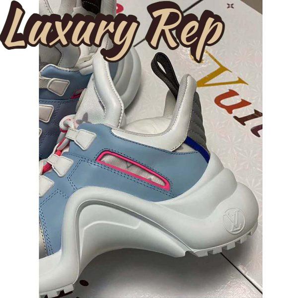 Replica Louis Vuitton LV Women LV Archlight Sneaker in Leather and Technical Fabrics-Blue 11