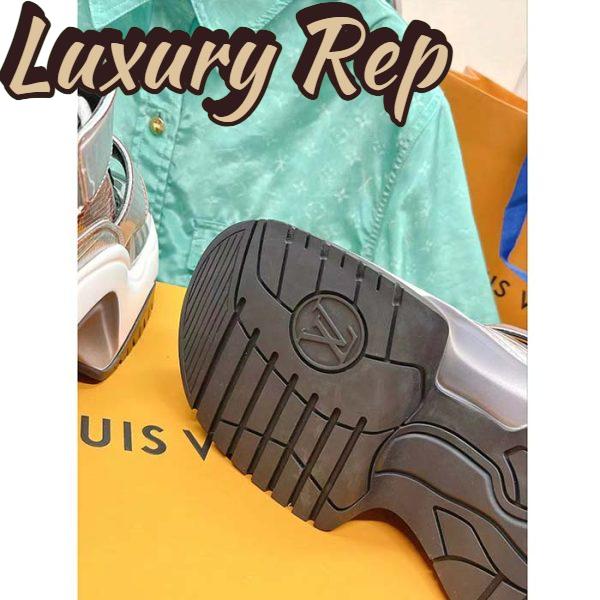 Replica Louis Vuitton Women LV Archlight 2.0 Platform Sneaker Orange Silver 5 Cm Heel 11