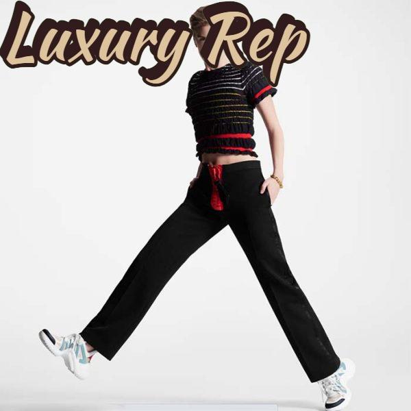 Replica Louis Vuitton Women LV Archlight Sneaker Blue Gray Mix Materials 5 Cm Heel 11
