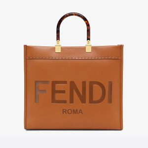 Replica Fendi Women Sunshine Medium Leather Shopper-Brown 2
