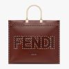 Replica Fendi Women Sunshine Medium Leather Shopper-Brown 12