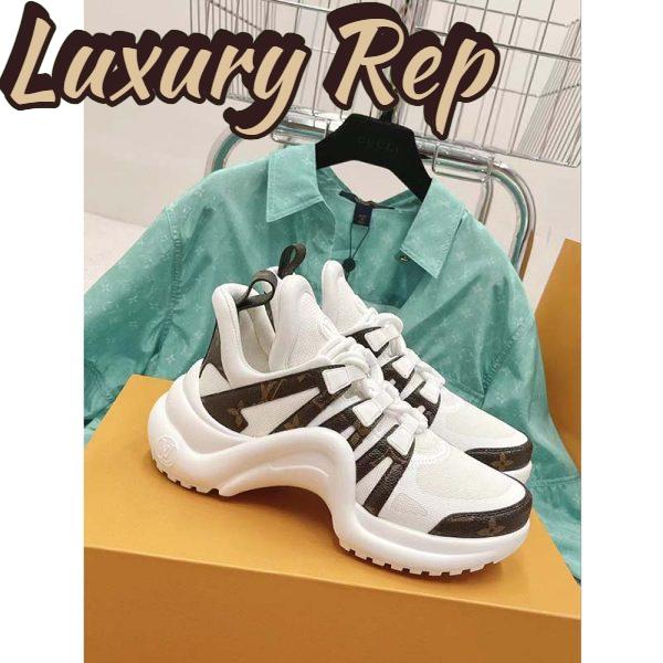 Replica Louis Vuitton Women LV Archlight Sneaker Brown Patent Monogram Canvas Technical Fabrics 3