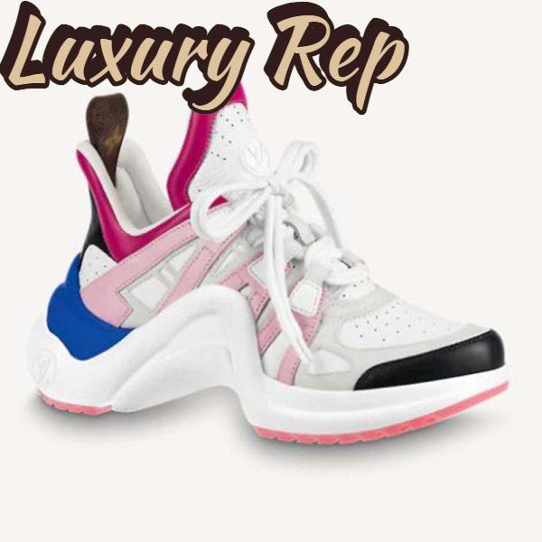 Replica Louis Vuitton Women LV Archlight Sneaker Mix of Materials LV Circle Monogram Canvas 2