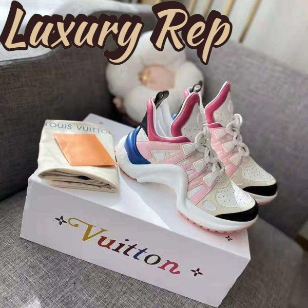 Replica Louis Vuitton Women LV Archlight Sneaker Mix of Materials LV Circle Monogram Canvas 3