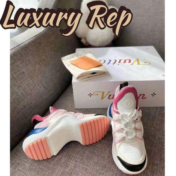 Replica Louis Vuitton Women LV Archlight Sneaker Mix of Materials LV Circle Monogram Canvas 4
