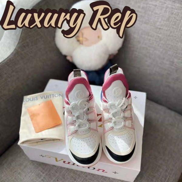 Replica Louis Vuitton Women LV Archlight Sneaker Mix of Materials LV Circle Monogram Canvas 5