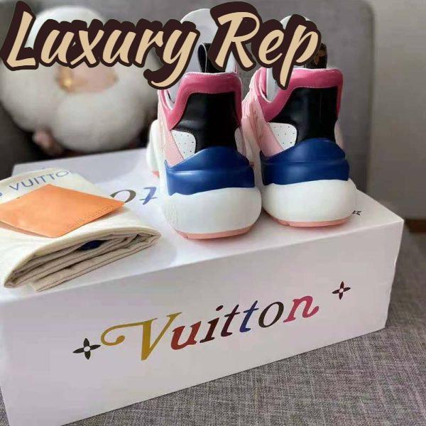 Replica Louis Vuitton Women LV Archlight Sneaker Mix of Materials LV Circle Monogram Canvas 6