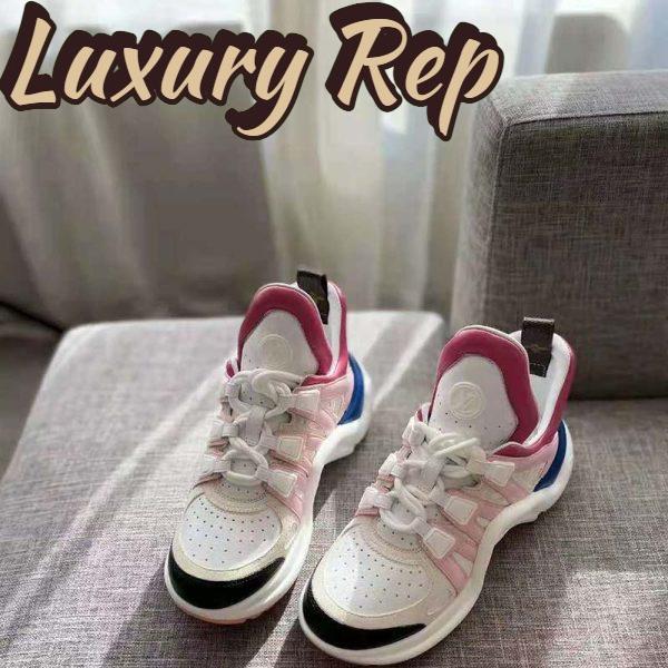 Replica Louis Vuitton Women LV Archlight Sneaker Mix of Materials LV Circle Monogram Canvas 7