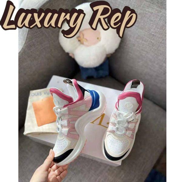 Replica Louis Vuitton Women LV Archlight Sneaker Mix of Materials LV Circle Monogram Canvas 9