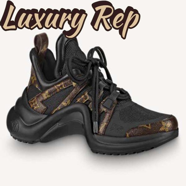 Replica Louis Vuitton Women LV Archlight Sneaker Patent Monogram Canvas Technical Fabrics
