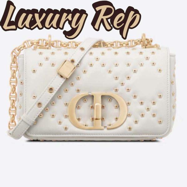 Replica Dior Women Small Dior Caro Bag Latte Lucky Star Cannage Lambskin 2