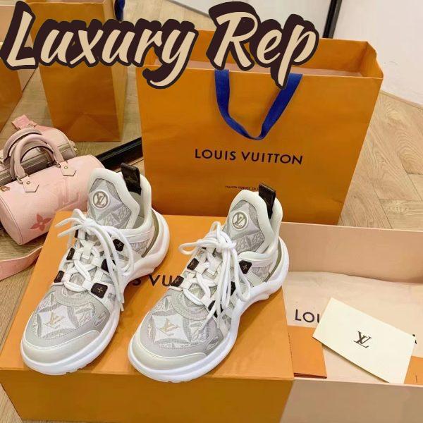 Replica Louis Vuitton Women LV Archlight Sneaker Since 1854 Beige Jacquard Textile 6