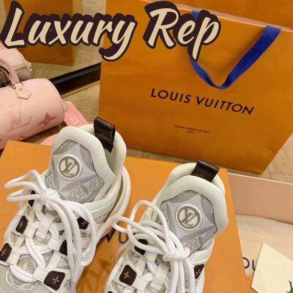 Replica Louis Vuitton Women LV Archlight Sneaker Since 1854 Beige Jacquard Textile 9