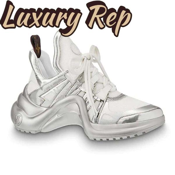 Replica Louis Vuitton Women LV Archlight Sneaker Technical Fabric Monogram Canvas-Silver