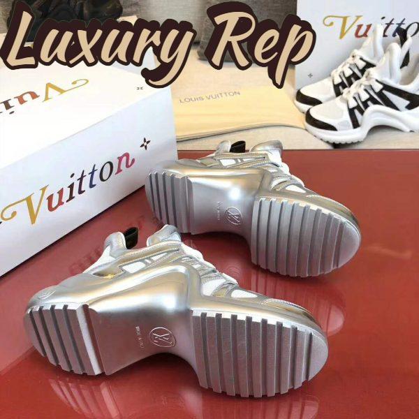 Replica Louis Vuitton Women LV Archlight Sneaker Technical Fabric Monogram Canvas-Silver 4