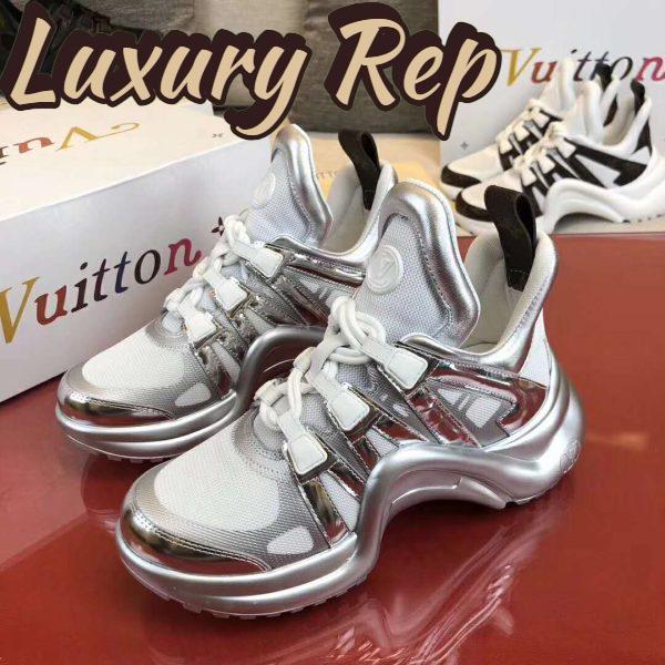 Replica Louis Vuitton Women LV Archlight Sneaker Technical Fabric Monogram Canvas-Silver 5