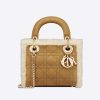 Replica Dior Women Mini Lady Dior Bag Cannage Satin with Rhinestones 5