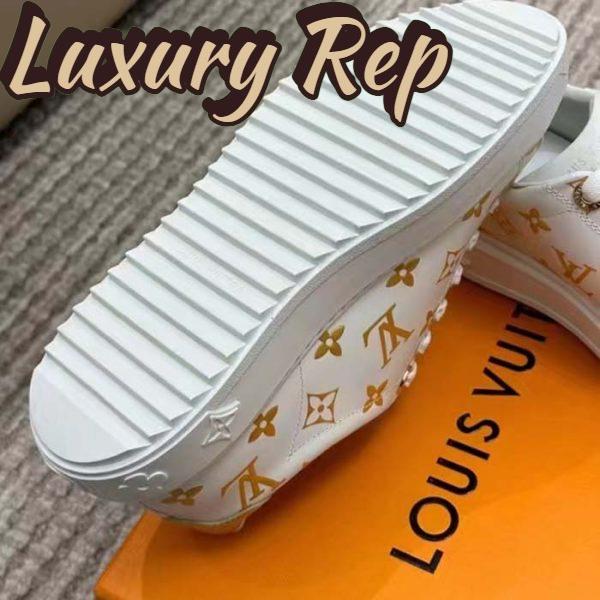 Replica Louis Vuitton LV Unisex Time Out Sneaker Gold Monogram Debossed Calf Leather 10