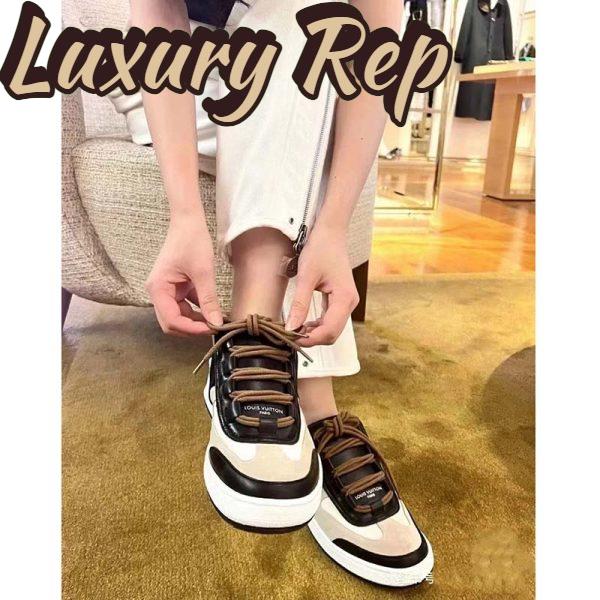 Replica Louis Vuitton Women LV Lous Open-Back Sneaker Light Gray Suede Calf Leather Double Laces 13