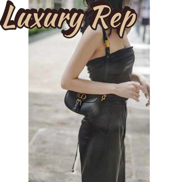 Replica Dior Women Small Dior Bobby Bag Black Box Calfskin 9