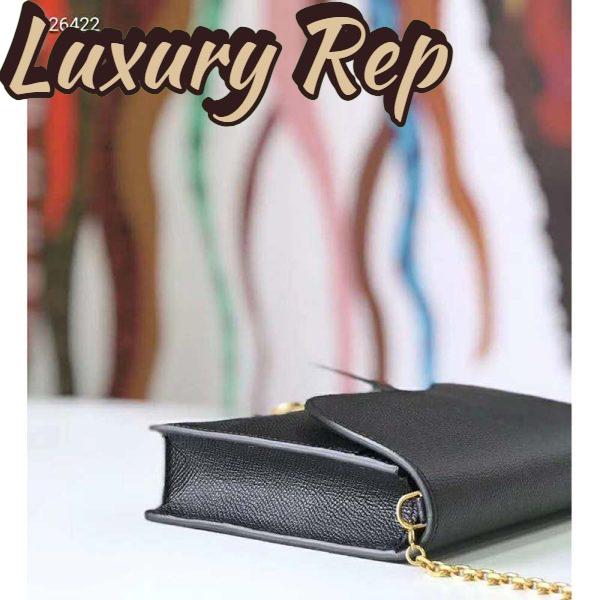 Replica Dior Women Saddle Pouch Large Wallet On Chain Clutch Black Grained Calfskin 7