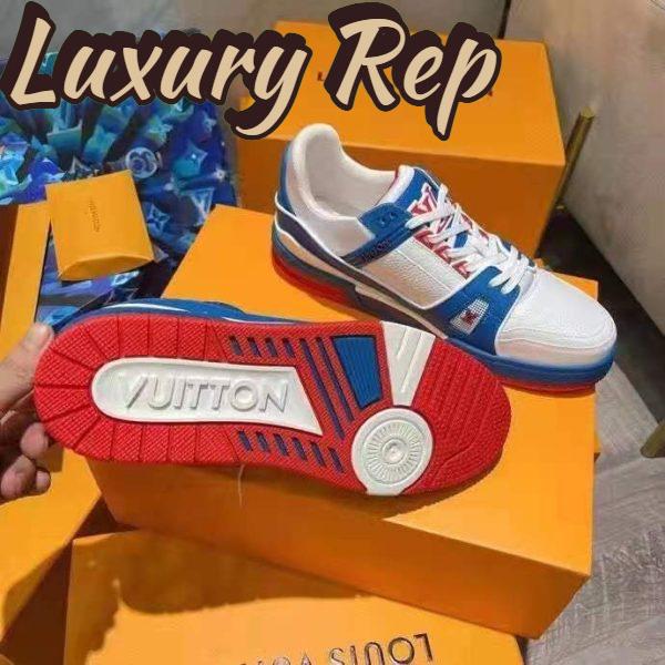 Replica Louis Vuitton LV Unisex LV Trainer Sneaker White Mix of Materials Rubber Outsole 7