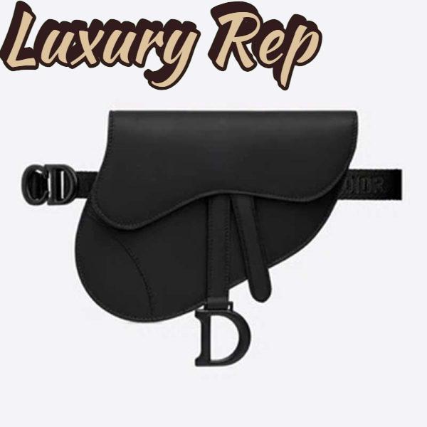 Replica Dior Women Saddle Bag in Matte Black Ultramatte Calfskin 2