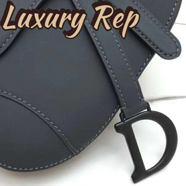 Replica Dior Women Saddle Bag in Matte Black Ultramatte Calfskin 9
