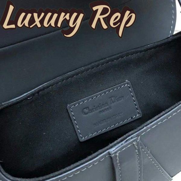 Replica Dior Women Saddle Bag in Matte Black Ultramatte Calfskin 11