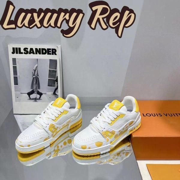 Replica Louis Vuitton LV Unisex LV x YK LV Trainer Sneaker Yellow Calf Leather Rubber 6