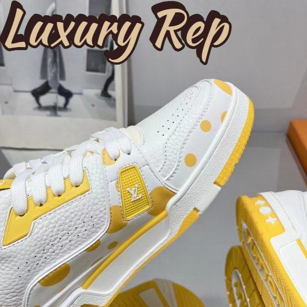 Replica Louis Vuitton LV Unisex LV x YK LV Trainer Sneaker Yellow Calf Leather Rubber 8