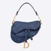 Replica Dior Women Saddle Bag Gray Mizza Embroidery 12