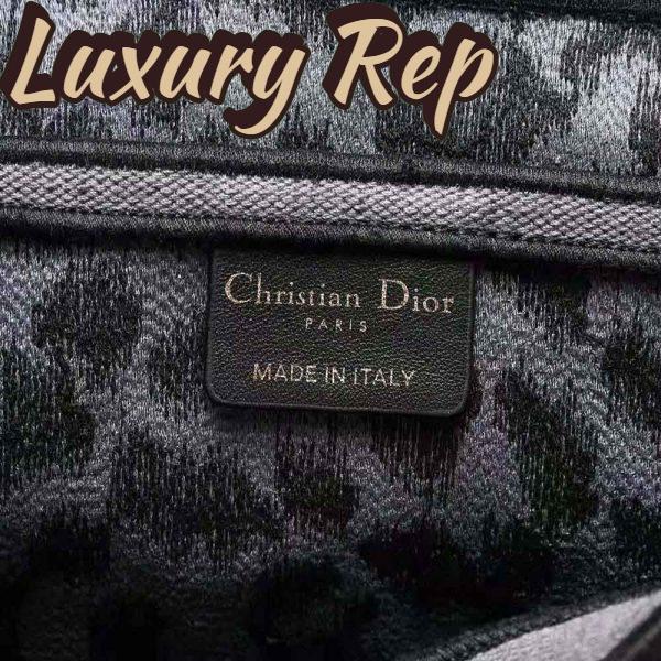 Replica Dior Women Saddle Bag Gray Mizza Embroidery 6