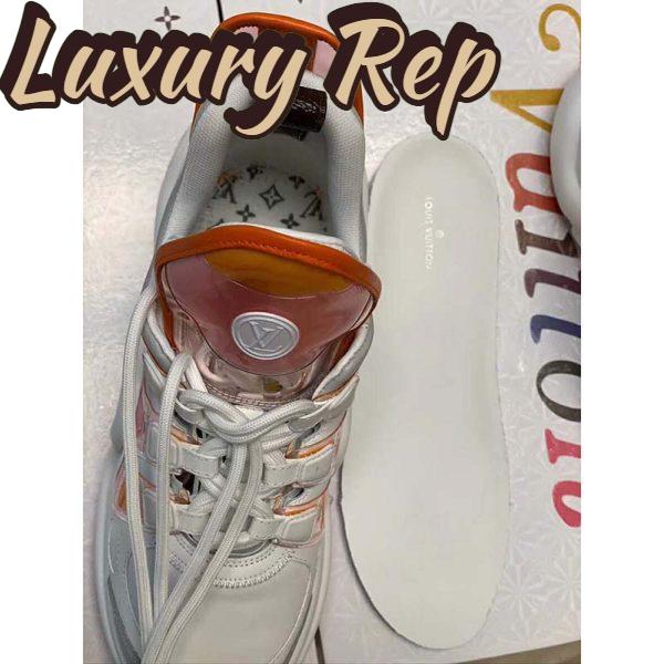 Replica Louis Vuitton LV Women LV Archlight Sneaker in Leather and Technical Fabrics-Orange 8
