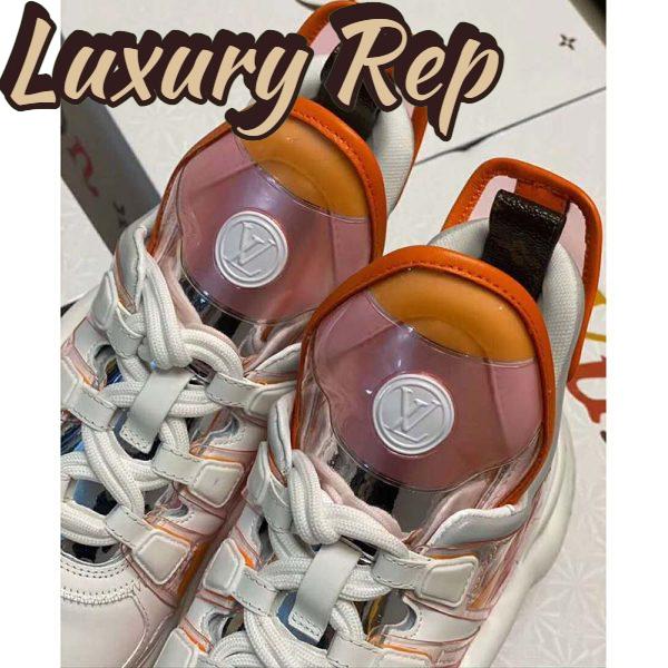 Replica Louis Vuitton LV Women LV Archlight Sneaker in Leather and Technical Fabrics-Orange 9