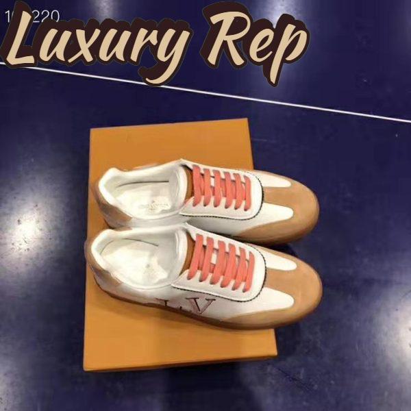 Replica Louis Vuitton LV Women LV Frontrow Sneaker in Calf Leather and Suede Calf Leather-Pink 6