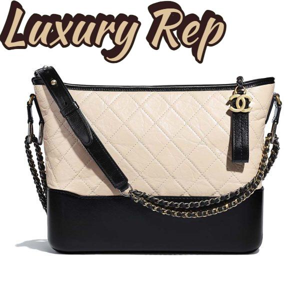 Replica Chanel Women Chanel’s Gabrielle Large Hobo Bag in Calfskin Leather-Beige 2