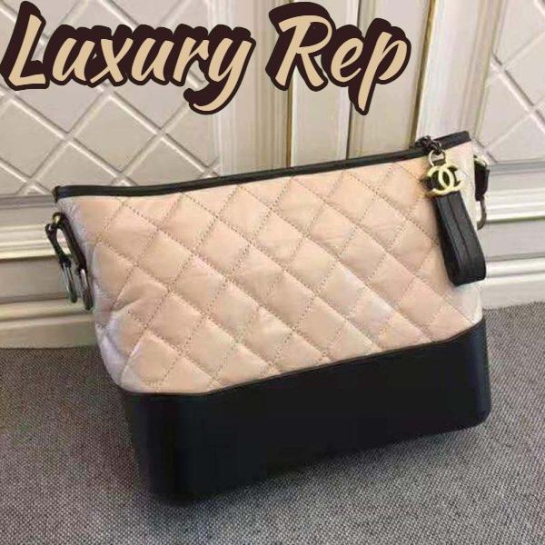 Replica Chanel Women Chanel’s Gabrielle Large Hobo Bag in Calfskin Leather-Beige 4