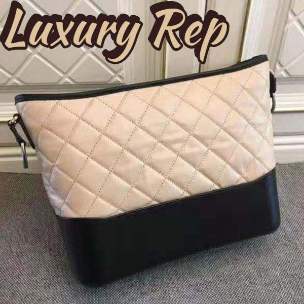 Replica Chanel Women Chanel’s Gabrielle Large Hobo Bag in Calfskin Leather-Beige 5