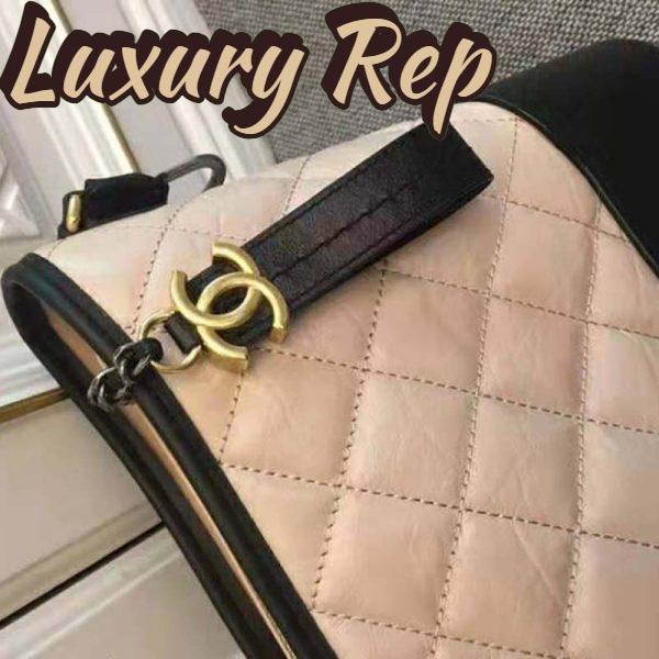 Replica Chanel Women Chanel’s Gabrielle Large Hobo Bag in Calfskin Leather-Beige 7