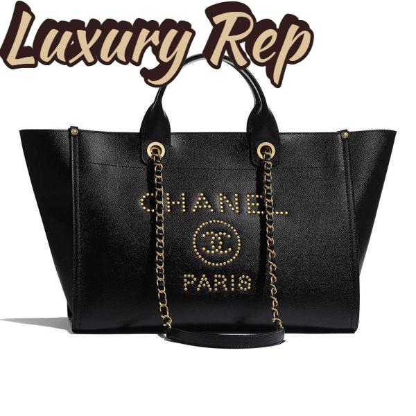 Replica Chanel Women Chanel’s Large Tote Shopping Bag in Grained Calfskin Leather-Black 2