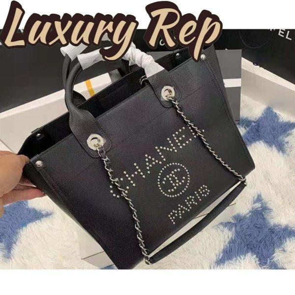 Replica Chanel Women Chanel’s Large Tote Shopping Bag in Grained Calfskin Leather-Black 4